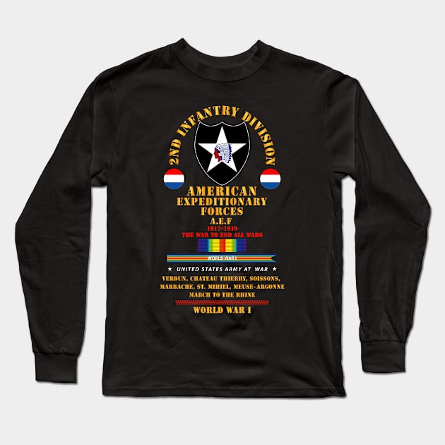 2nd Infantry Division - AEF - WWI X 300 Long Sleeve T-Shirt by twix123844